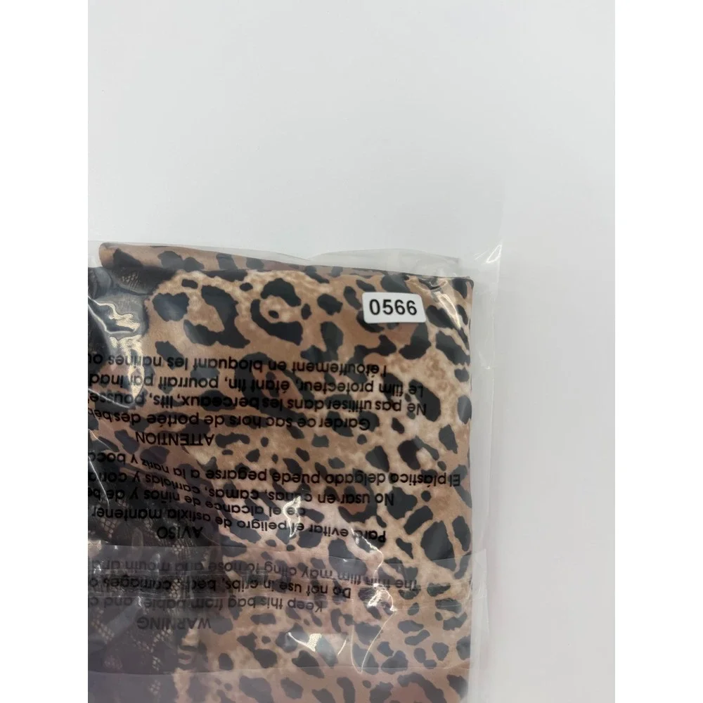 Victoria's Secret Leopard Print Satin Lace Trim Slip Dress Chemise Medium
